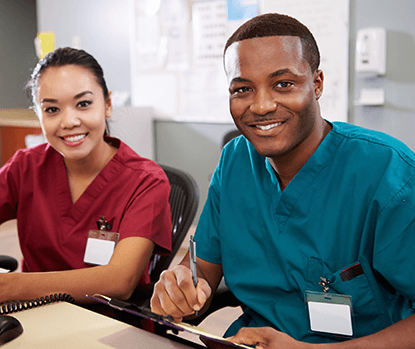 female and male nurse